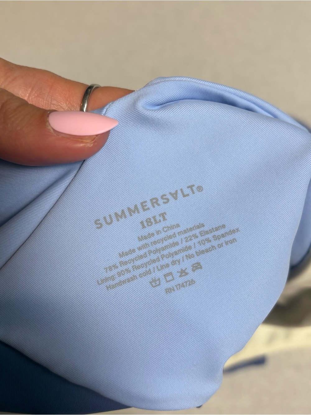 Summersalt The Long Torso Sidestroke one-piece Swimsuit Blue 18LT - Picture 4 of 7